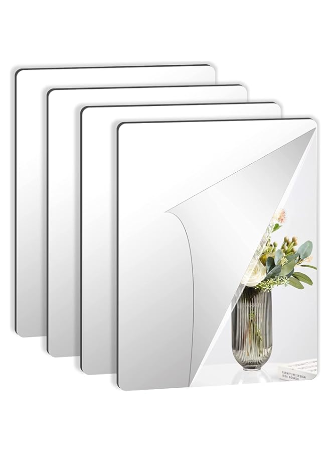 Stickable Mirrors Buy Augshy 4 Pack Self Adhesive Mirror 30x40cm Adhesive Mirror Tiles ...