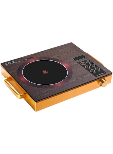Induction Cooker Digital Display Screen Touch Panel Electric Stove 3500W High-Temperature Resistant Glass Fireproof Material Stainless Steel Body Ceramic Heating Element.