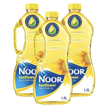 Noor, Sunflower Oil, 1.5L Pack of 3