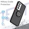 Muzz Oppo Reno12 Case Flexible Silicone Protective Bumper,Camera Protection Translucent Shockproof Matte Back Cover with 360 rotational Ring Holder For Reno 12 2024 (Green)