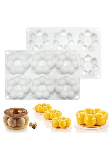 mold flower shaped silicone donut mold, baking tray, kitchen, dishwasher, oven, microwave, freezer special biscuit tray