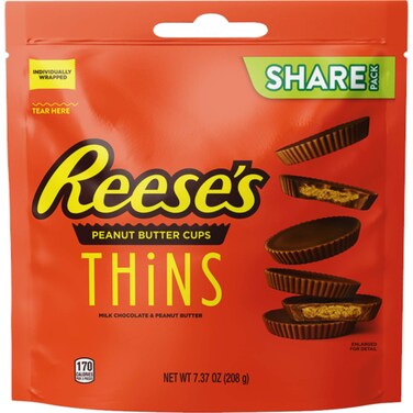 Reese's Peanut Butter Cups Thins Pouch with Milk Chocolate  208g