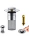 Up Bathroom Sink Drain Strainer Hair Catcher, Sink Drain Stopper with Removable Stainless Steel Filter Basket, for Universal Bathroom Kitchen Basin Sink Stopper Replacement