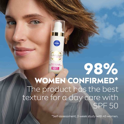 نيڤيا لومينوس 630 إيفن جلو، سائل يومي للوجه بعامل حماية SPF 50، 40 مل