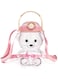 YHRY Kawaii Bear Water Bottle with Straw and Strap, Cute Water Bottles for Kids, Portable Leakproof BPA-free Drinking Cups for Girls Women Sports Camping Picnic Hiking Travel (Pink) (PINK)
