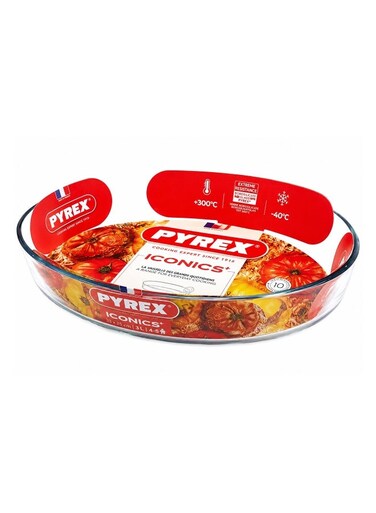 Pyrex Essentials Multipurpose Oval Roaster 3L &ndash; Durable &amp; Versatile Cooking Solution Clear