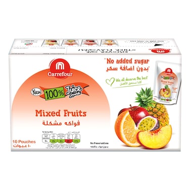 Carrefour Mixed Fruit Juice, 200ml Pack of 10