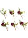 Tazweeq 6Pcs Boutonniere for Men, Groom Groomsmen Boutonniere, Artificial Flowers Suitable For Wedding Decorations/Proms/Homecoming