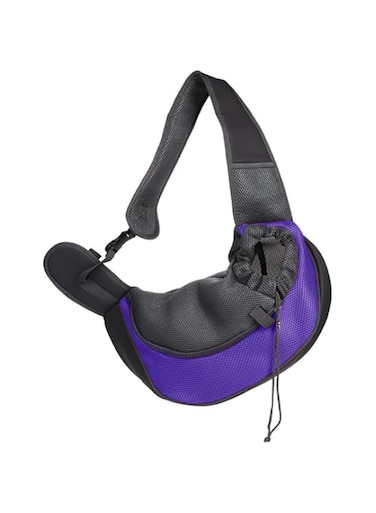 APAP Pet Sling Carrier，Puppy Sling Carrier with Adjustable Strap, Breathable Mesh Portable Travel Safe Pet Sling Shoulder Bag，for Small Dogs Cats to Outdoor Travel (L, Purple)