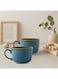 Ceramic Mug Set &acirc;&euro;&ldquo; 480 ml Handmade Turquoise Vintage Cups for Coffee &amp; Tea