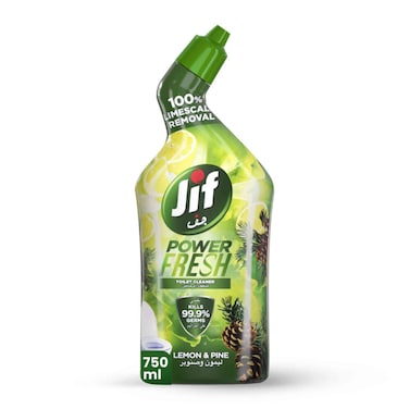 Jif Power Fresh Toilet Cleaner Liquid Lemon &amp; Pine, 750ml