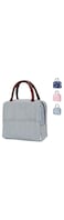 Tediline Lunch Bag Brown Vertical Strips Design Reusable Insulated, Waterproof Bag for Kids or Adults, Perfect for Lunch Boxes, Tiffin Boxes, Picnics, Work, or School