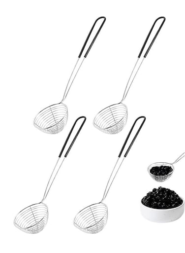 Pcs Hot Pot Strainer Spoons with Handle, Stainless Steel Spider Strainer, Ideal for Kitchen Cooking and Frying Food