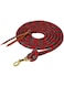 Weaver Leather Poly Cowboy Lead with Snap, 5/8" x 10',Black/Red/Gray