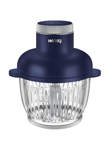 HOTOR 2.5L Food Processor, 500W Electric Meat Grinder Food Chopper with 2 Bi-Level Blades,2 Speed Kitchen Cutter for Vegetable, Onion, Garlic, Meat, Nuts, and Baby Food, Black (Blue 2.5L)