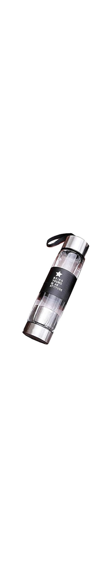 450ML Borosilicate Clear Glass Water And Tea Bottle With Lid Portable Carry
