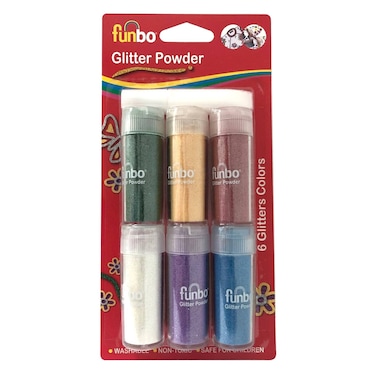 Funbo Glitter Powder, 6 PCS