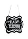 XzwgYlx Shhh Baby Sleeping Hanging Wood Home Decor Black Decoration for Home Party