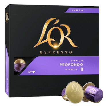 L'or Profondo Espresso Coffee Capsules 20 Capsules, 104g