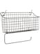 Spectrum Diversified Pegboard/Wall Mount Basket and Paper Towel Holder, 15 in (w, Industrial Gray