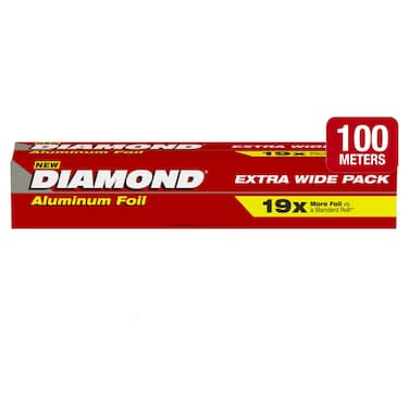 Diamond Aluminium Extra Wide Pack Foil Silver 100m