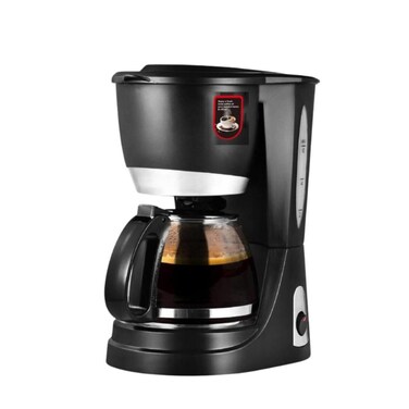 0.6L Electric Coffee Maker Machine, 550-650W Drip Coffee Brewer with Glass Carafe, One-Touch Operation