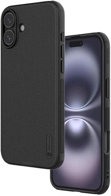 Iphone 16 Case Cover,Super Frosted Shield Pro Matte All-Round Protection Anti-scratch Slim Luxury Hard Back Soft Border (PC + TPU) Cover Raised Bezel Camera Protect Back Cover for Iphone 16 Black