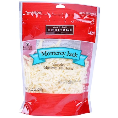 American Heritage Shredded Monterey Jack Cheese, 200g