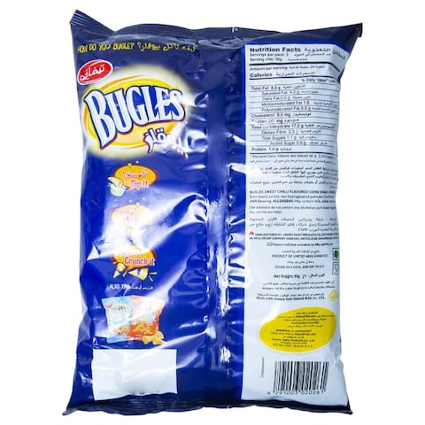 Tiffany Bugles Sweet Chili Corn Snacks, 75g