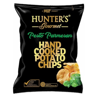 هانترز جورميه رقائق البطاطس بصلصة بيستو بارميزان مطبوخة يدويًا، 125 غرام