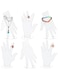 bpa 6 Pieces Hand Jewelry Holder Acrylic Form Hand Bracelet Display Stand Transparent Hand Ring Holder Jewelry Mannequin Display for Bracelet Necklace Watch Organizer
