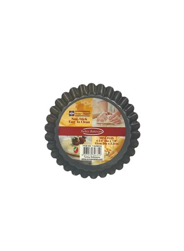 Non-Stick Mini Flan Tin 12Cm X 2.2Cm - Black