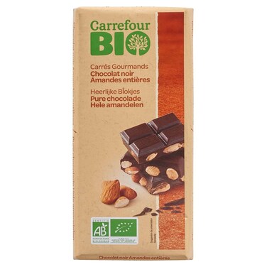 Carrefour Bio Organic Dark Chocolate Almonds, 200g