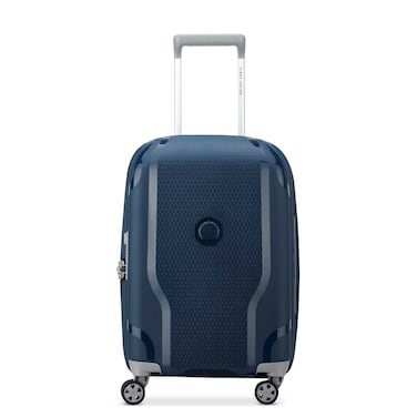 Delsey Clavel 4 Wheel Expandable Hard Casing Cabin Trolley 55cm Navy Blue