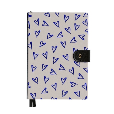 Burga A5 Undated Infinity Planner with Magnetic Closure &ndash; Vegan Leather Hardcover Notebook, 144 Pages, 100 GSM FSC Paper, Flat Lay Binding, Back Pocket &amp; Ribbon Markers &ndash; Love Me Right