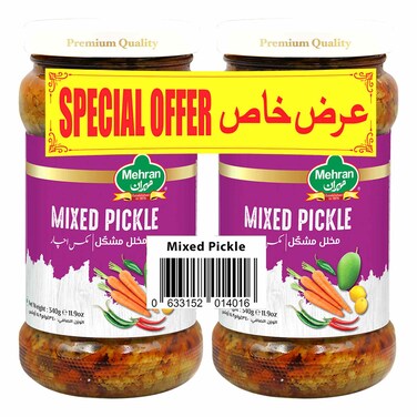 Mehran Mixed Pickle, 340g Pack of 2