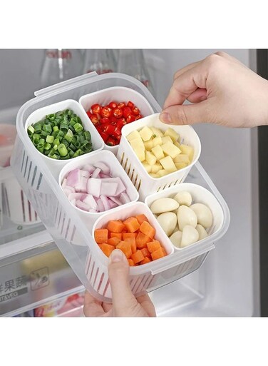 Vegetable &amp; Fruit Organizer Box &acirc;&euro;&ldquo; Stackable Storage Case for Kitchen, Pantry, and Fridge