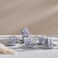 Home Floret Espresso Cup &amp; Saucer Set - White &amp; Blue