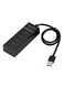 Generic 4 Port USB 3.0 Hub Super Speed 5 Gbps Converter Cable Adapter Black