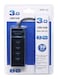 موزع USB 3.0 فائق السرعة مزود بـ 4 منافذ باللون الأسود