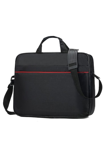 Generic Laptop Bag With Multi Compartment 15.6" Travel Briefcase With Organizer Expandable Large Hybrid Shoulder Bag Water Resistant Dustproof Business Messenger Briefcase Black