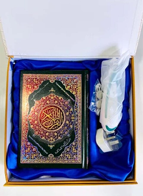 قلم قراءة القرآن الكريم من دار القلم بذاكرة 16 جيجابايت ومزود بالبلوتوث و16 كتاب متعدد الألوان