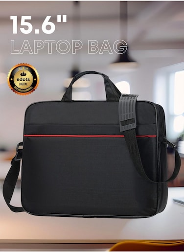 Edots 15.6" Expandable Laptop Briefcase, Sleek &amp; Professional Laptop Bag - Black
