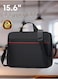 Edots 15.6" Expandable Laptop Briefcase, Sleek &amp; Professional Laptop Bag - Black