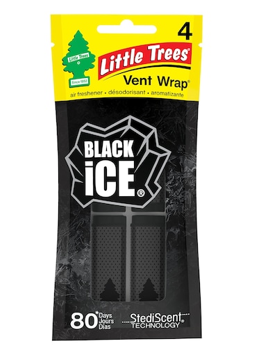 معطر هواء للسيارة على شكل ثلج أسود من ليتل تريز، مع فتحة تهوية