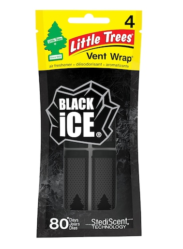 معطر هواء للسيارة على شكل ثلج أسود من ليتل تريز، مع فتحة تهوية