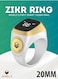 iQIBLA Smart Zikr Ring, 20mm Prayer Counter, Tasbih Counter &amp; Muslim Prayer Time Reminder, Waterproof Wearable Technology, White