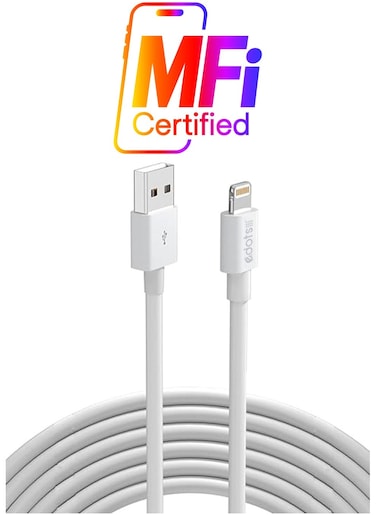 سلك كابل شحن إدوتس Lightning إلى USB متوافق مع ايفون 14/13/12/11 برو/11/XS ماكس/XR/8/7/6s Plus، iPad برو/Air/Mini، iPod Touch