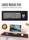 Edots X-Large Gaming Mouse Pad - 78x30cm Extended Desk Mat, Anti-Slip Rubber Base With Stitched Edges, Smooth Surface For Keyboard &amp; Mouse - Red &amp; Black