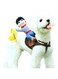 DELIFUR Dog Halloween Costume Funny Dog Cowboy Riding Costume Pet Costume Cat Suit Cowboy Rider Style for Small Medium Large Dogs (Small)